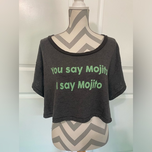Wildfox Large Cropped Mojito Sweatshirt - Picture 2 of 9